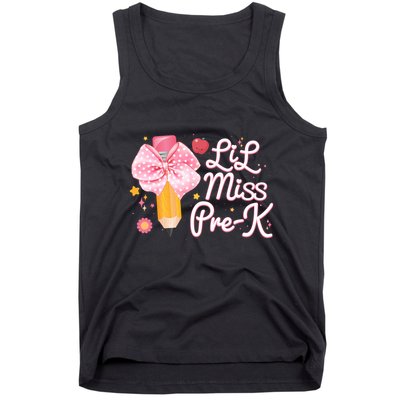 Cute Lil Miss Pre K Pre School New School Year Tank Top