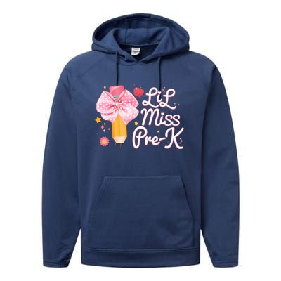 Cute Lil Miss Pre K Pre School New School Year Performance Fleece Hoodie