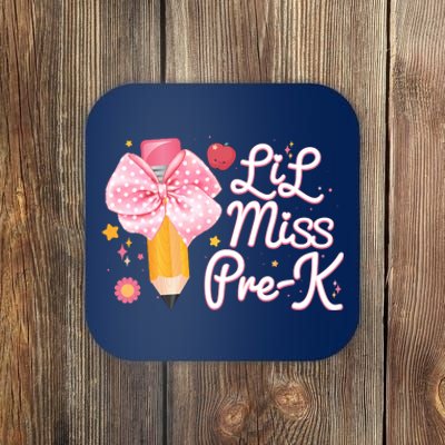 Cute Lil Miss Pre K Pre School New School Year Coaster