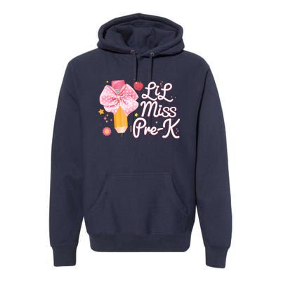 Cute Lil Miss Pre K Pre School New School Year Premium Hoodie