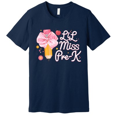 Cute Lil Miss Pre K Pre School New School Year Premium T-Shirt