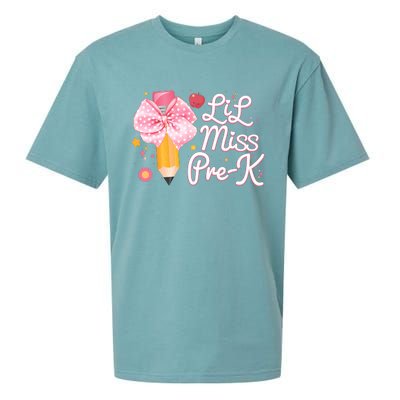 Cute Lil Miss Pre K Pre School New School Year Sueded Cloud Jersey T-Shirt