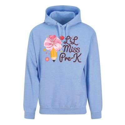 Cute Lil Miss Pre K Pre School New School Year Unisex Surf Hoodie