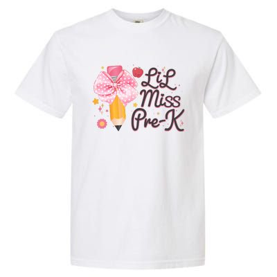 Cute Lil Miss Pre K Pre School New School Year Garment-Dyed Heavyweight T-Shirt