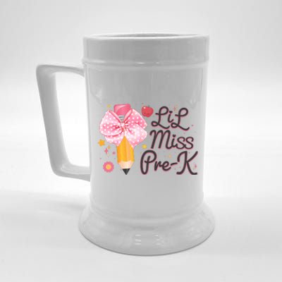 Cute Lil Miss Pre K Pre School New School Year Beer Stein