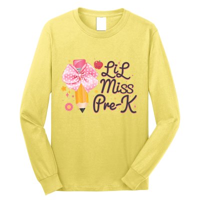 Cute Lil Miss Pre K Pre School New School Year Long Sleeve Shirt