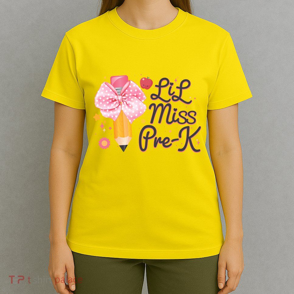 Cute Lil Miss Pre K Pre School New School Year T-Shirt