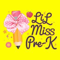 Cute Lil Miss Pre K Pre School New School Year Button