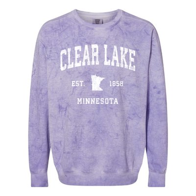 Clear Lake Minnesota Mn Vintage Athletic Colorblast Crewneck Sweatshirt