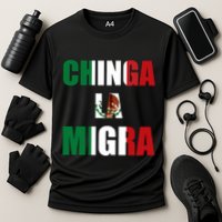Chinga La Migra Pro Immigration Cooling Performance Crew T-Shirt