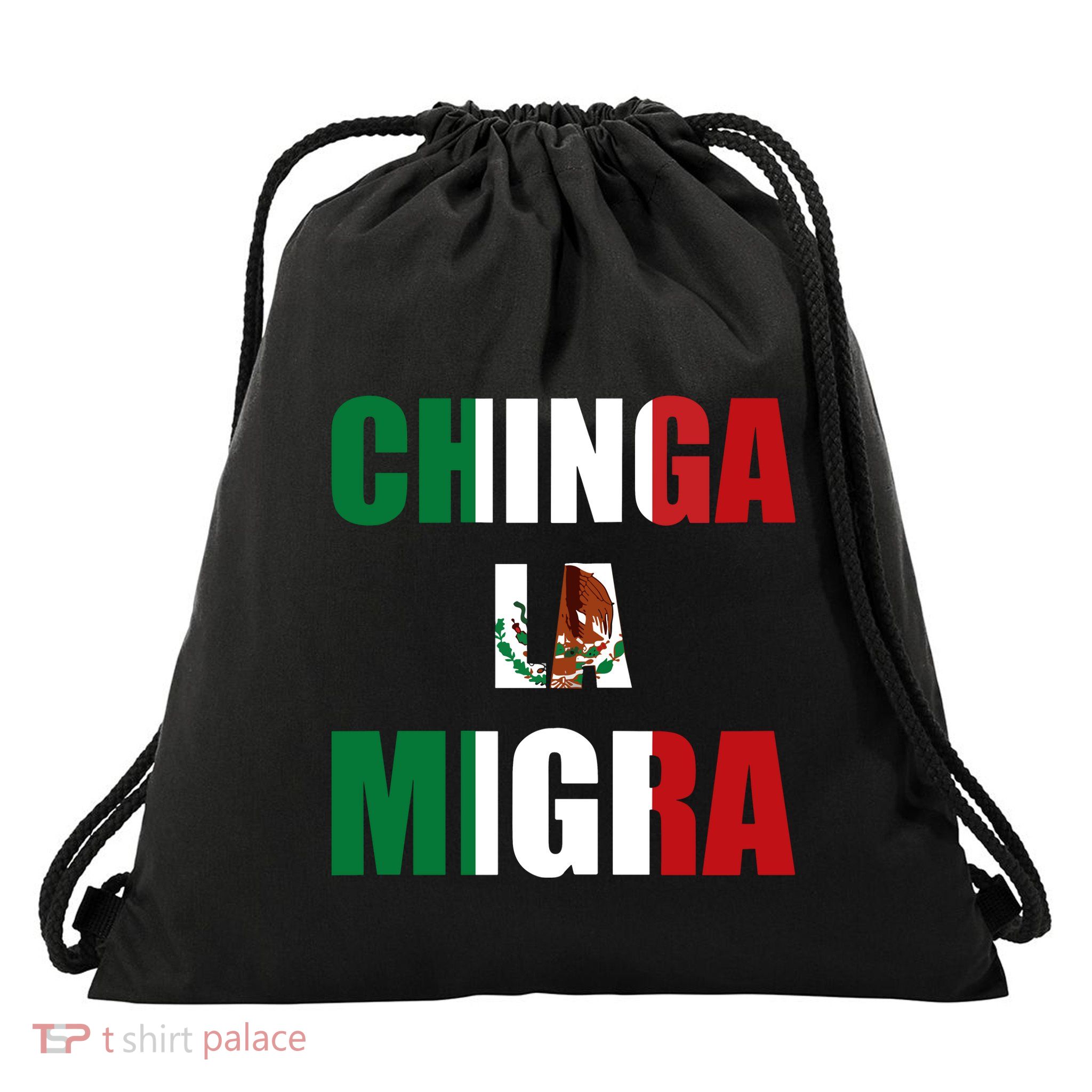 Chinga La Migra Pro Immigration Drawstring Bag