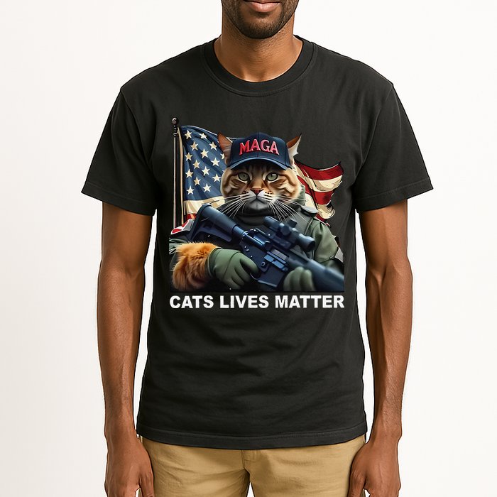 Cats Lives Matter Funny Trump 2024 Cat Maga Gift Tall T-Shirt
