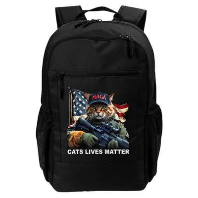 Cats Lives Matter Funny Trump 2024 Cat Maga Gift Backpack