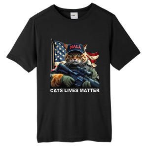 Cats Lives Matter Funny Trump 2024 Cat Maga Gift Tall Fusion ChromaSoft Performance T-Shirt