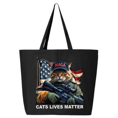 Cats Lives Matter Funny Trump 2024 Cat Maga Gift 25L Jumbo Tote