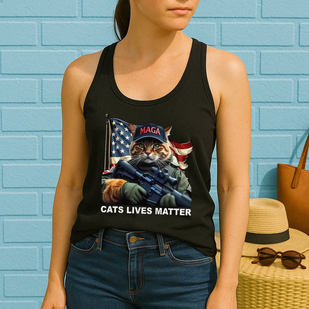 Cats Lives Matter Funny Trump 2024 Cat Maga Gift Womens Tank Top
