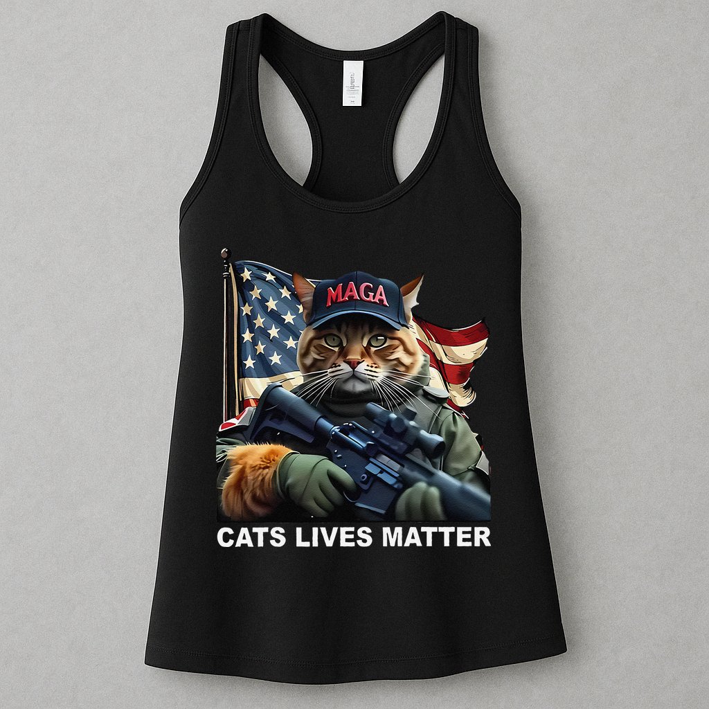 Cats Lives Matter Funny Trump 2024 Cat Maga Gift Womens Tank Top