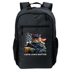 Cats Lives Matter Funny Trump 2024 Cat Maga Gift Daily Commute Backpack