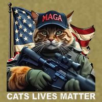 Cats Lives Matter Funny Trump 2024 Cat Maga Gift Garment-Dyed Women's Muscle Tee