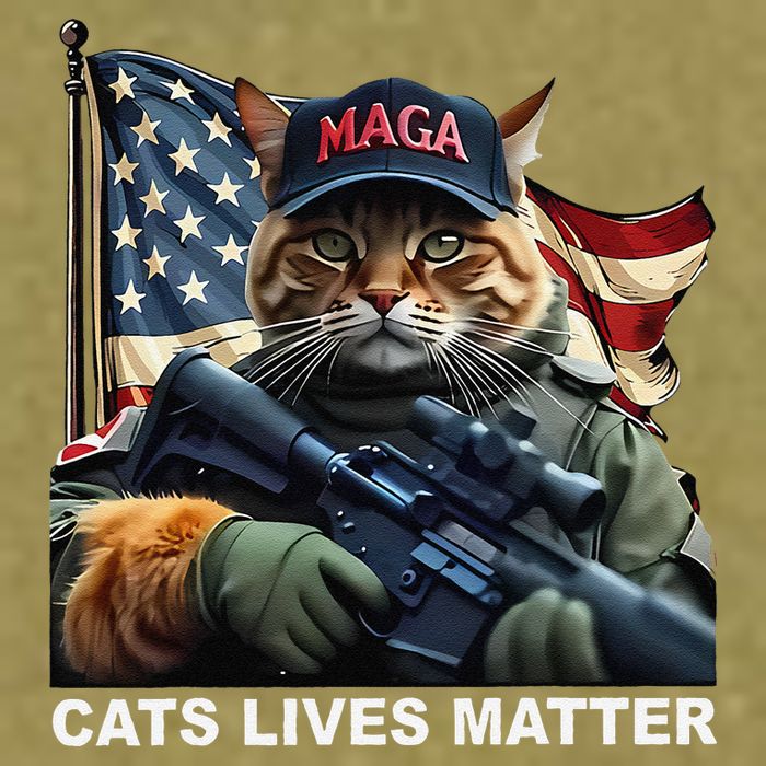 Cats Lives Matter Funny Trump 2024 Cat Maga Gift Garment-Dyed Women's Muscle Tee
