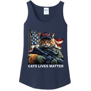 Cats Lives Matter Funny Trump 2024 Cat Maga Gift Ladies Essential Tank