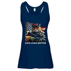 Cats Lives Matter Funny Trump 2024 Cat Maga Gift Ladies Essential Flowy Tank