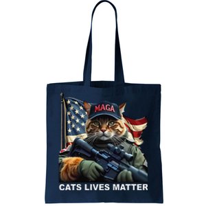 Cats Lives Matter Funny Trump 2024 Cat Maga Gift Tote Bag