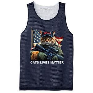 Cats Lives Matter Funny Trump 2024 Cat Maga Gift Mesh Reversible Basketball Jersey Tank