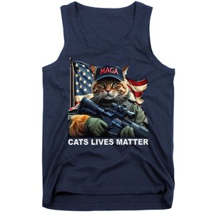 Cats Lives Matter Funny Trump 2024 Cat Maga Gift Tank Top