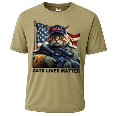 Cats Lives Matter Funny Trump 2024 Cat Maga Gift Performance Shirt