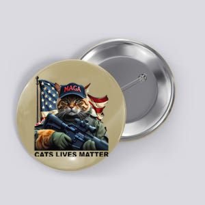 Cats Lives Matter Funny Trump 2024 Cat Maga Gift Button