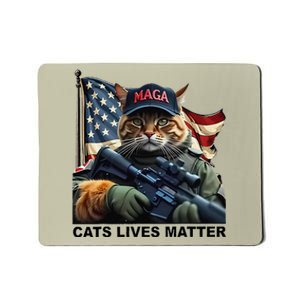 Cats Lives Matter Funny Trump 2024 Cat Maga Gift Mousepad