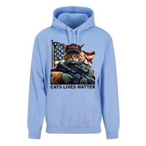 Cats Lives Matter Funny Trump 2024 Cat Maga Gift Unisex Surf Hoodie