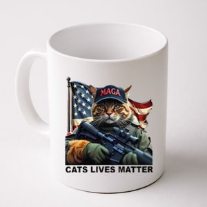 Cats Lives Matter Funny Trump 2024 Cat Maga Gift Coffee Mug