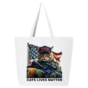 Cats Lives Matter Funny Trump 2024 Cat Maga Gift 25L Jumbo Tote