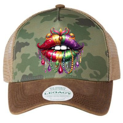 Cute Lips Mardi Gras Carnival Party Legacy Tie Dye Trucker Hat