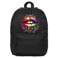 Cute Lips Mardi Gras Carnival Party 16 in Basic Backpack