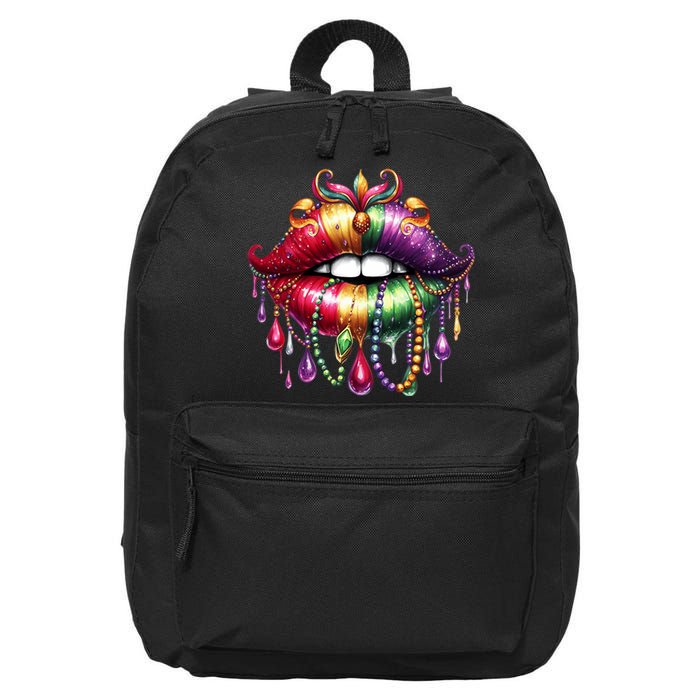 Cute Lips Mardi Gras Carnival Party 16 in Basic Backpack