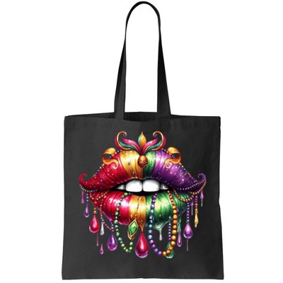 Cute Lips Mardi Gras Carnival Party Tote Bag