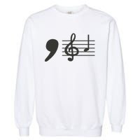 Comma La Music Notes Kamala Harris Music Teacher Elections Garment-Dyed Sweatshirt