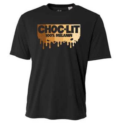 Choc Lit Melanin Queen African Afro Pride Black Historty Cooling Performance Crew T-Shirt