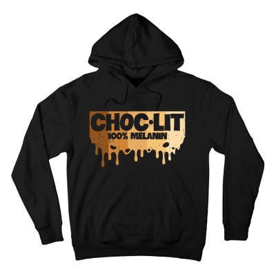 Choc Lit Melanin Queen African Afro Pride Black Historty Tall Hoodie