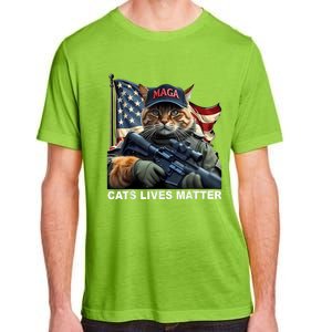 Cats Lives Matter Funny Trump 2024 Cat Maga Adult ChromaSoft Performance T-Shirt