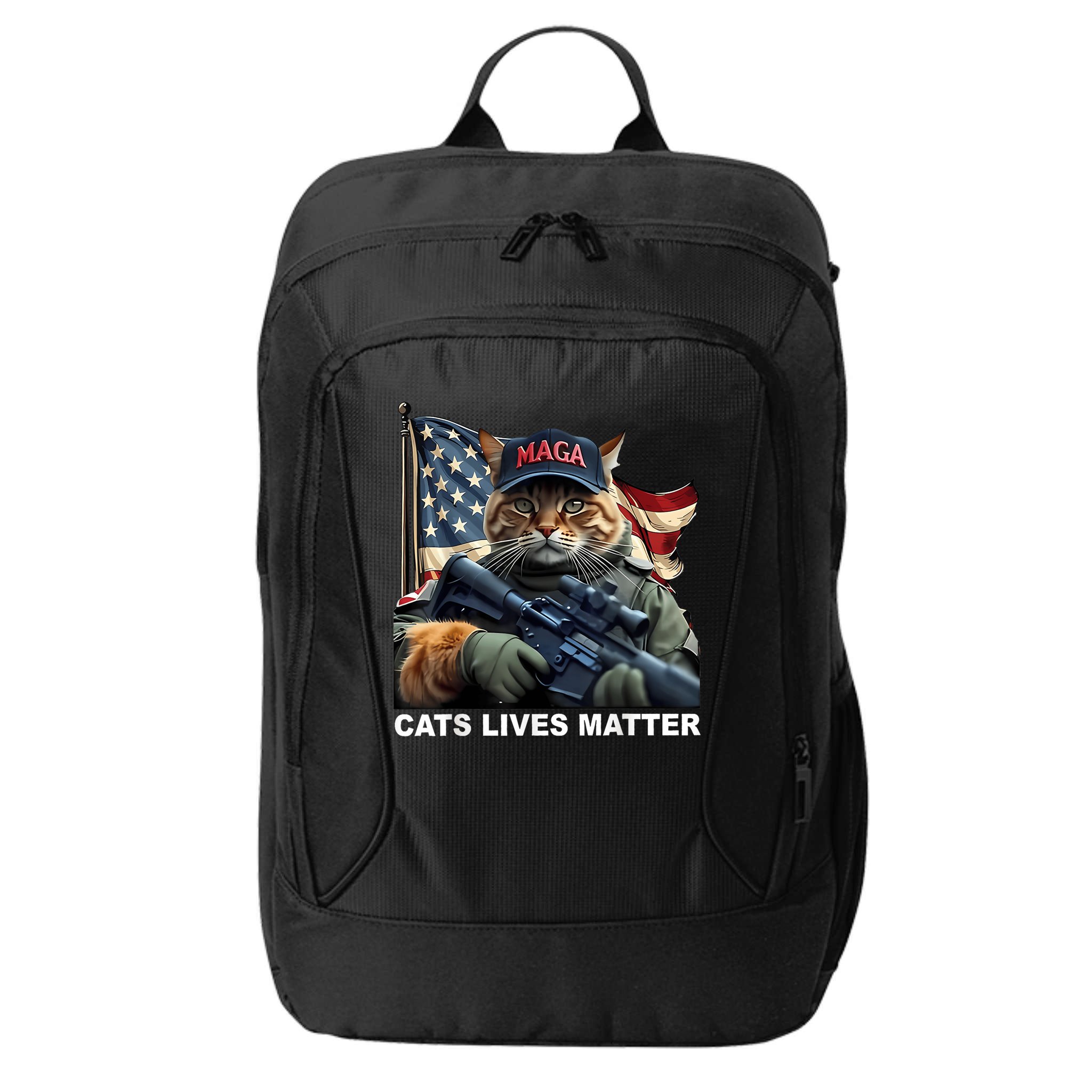 Cats Lives Matter Funny Trump 2024 Cat Maga City Backpack