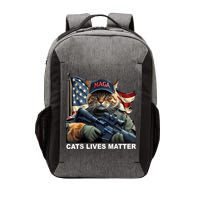 Cats Lives Matter Funny Trump 2024 Cat Maga Vector Backpack
