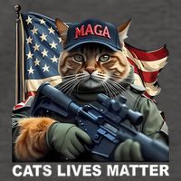 Cats Lives Matter Funny Trump 2024 Cat Maga Vector Backpack