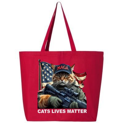 Cats Lives Matter Funny Trump 2024 Cat Maga 25L Jumbo Tote
