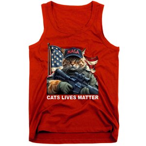 Cats Lives Matter Funny Trump 2024 Cat Maga Tank Top