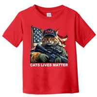 Cats Lives Matter Funny Trump 2024 Cat Maga Toddler T-Shirt