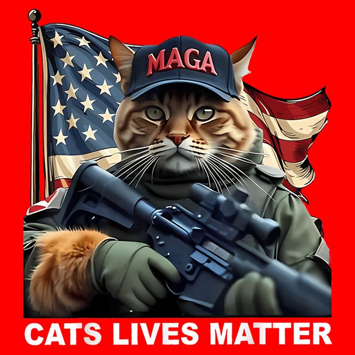 Cats Lives Matter Funny Trump 2024 Cat Maga Toddler T-Shirt